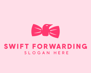 Pink Bow Tie Bird logo design