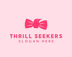 Pink Bow Tie Bird logo design