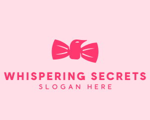 Pink Bow Tie Bird logo design