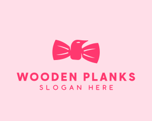 Pink Bow Tie Bird logo design