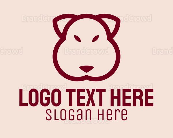 Maroon Beaver Head Logo