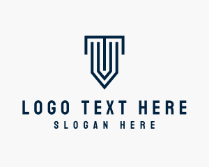 Advisory - Column Shield Letter T logo design