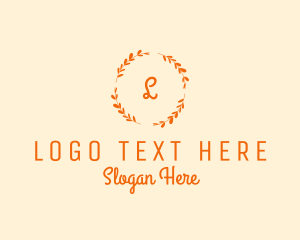 Watch - Elegant Gold Floral Wreath logo design