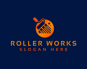 Roller - Construction Paint Roller logo design