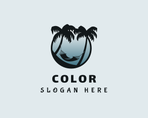 Island - Palm Tree Hammock logo design