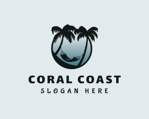 Palm Tree Hammock logo design