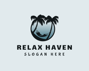 Hammock - Palm Tree Hammock logo design