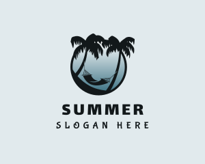 Palm Tree Hammock logo design