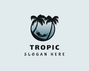 Palm Tree Hammock logo design