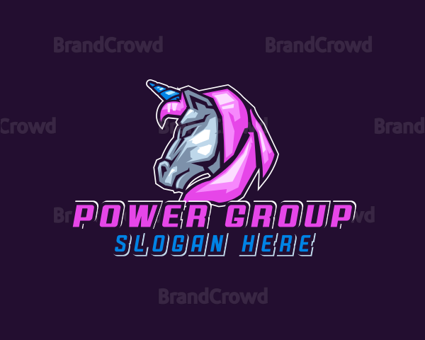 Unicorn Gamer Stallion Logo