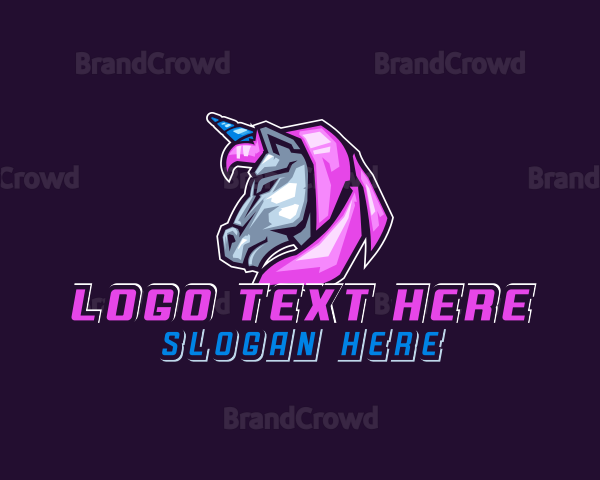 Unicorn Gamer Stallion Logo