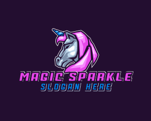 Unicorn Gamer Stallion logo design