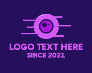 Droid - Purple Eye Surveillance logo design