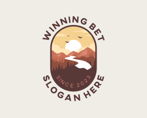 Sunset - Mountain Peak Tourism logo design