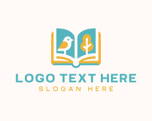 Toddler - Bird Tree Bookstore logo design