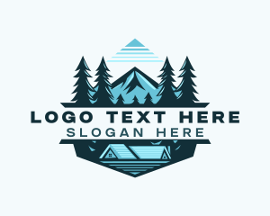 Minimal - Mountain Cabin Roofing logo design