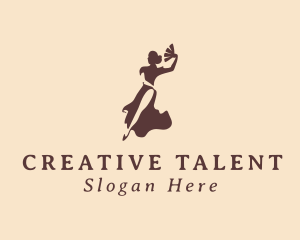 Talent - Sexy Lady Dancing logo design