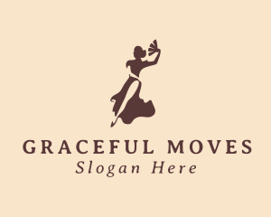 Sexy Lady Dancing  logo design