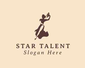 Talent - Sexy Lady Dancing logo design