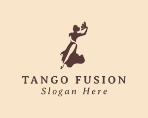 Tango - Sexy Lady Dancing logo design