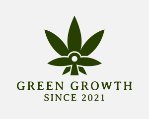 Medical Weed Plant logo design