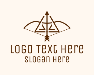 Wooden Bow & Arrow  Logo