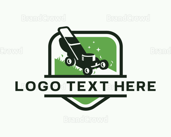 Lawn Mower Grass Cutter Logo