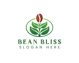 Coffee Bean Plant logo design