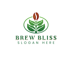 Coffee Bean Plant logo design