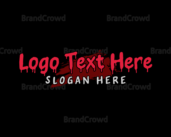 Bloody Horror Graffiti Business Logo