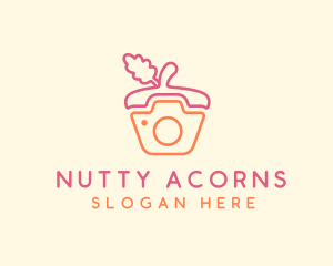 Minimalist Acorn Camera logo design