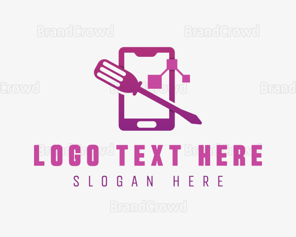 Mobile Phone Tech Repair Logo