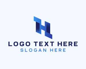 Streaming - Technology Digital Letter H logo design