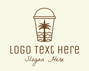 Fresh - Tropical Beach Smoothie logo design