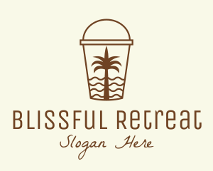 Fresh - Tropical Beach Smoothie logo design