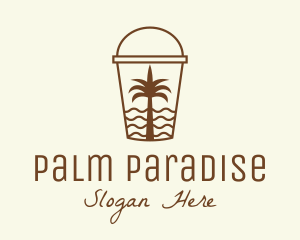 Tropical Beach Smoothie logo design