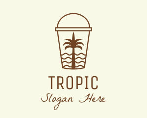 Tropical Beach Smoothie logo design