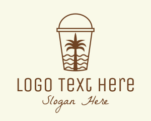 Froyo - Tropical Beach Smoothie logo design