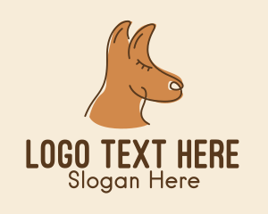 Woodland - Brown Australian Kangaroo logo design