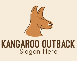 Brown Australian Kangaroo logo design