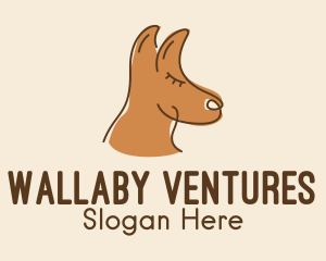 Wallaby - Brown Australian Kangaroo logo design