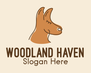 Brown Australian Kangaroo logo design