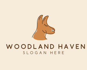 Brown Australian Kangaroo logo design