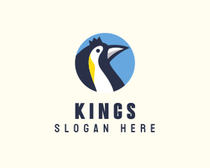 King Penguin Crown logo design