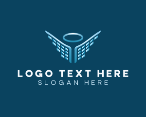 Wing - Digital Angel Wing logo design