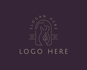 Labia - Candle Woman Body logo design