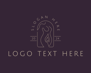 Woman - Candle Woman Body logo design
