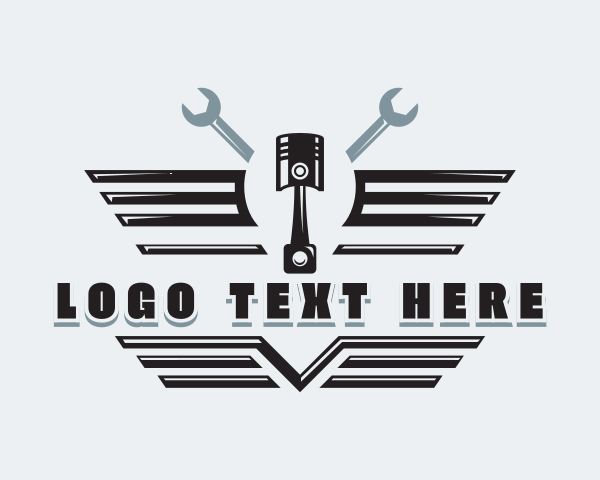 Piston - Automotive Piston Wrench logo design