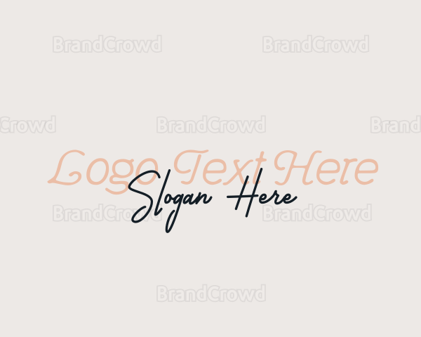 Stylish Script Fashion Logo