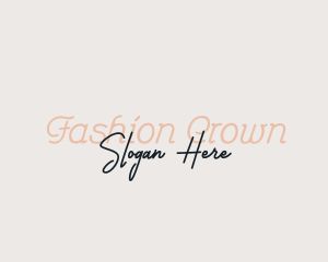 Stylish Script Fashion logo design